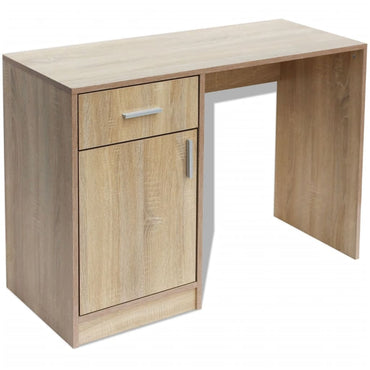 vidaXL Bureau avec tiroir et armoire Chêne 100x40x73 cm