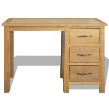 vidaXL Bureau avec 3 tiroirs 106x40x75 cm Bois de chêne massif