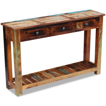vidaXL Konsolentisch Altholz Massiv 120x30x76 cm