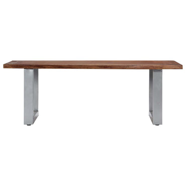 vidaXL Table basse à bords vivants 115x60x40 cm Bois d'acacia massif