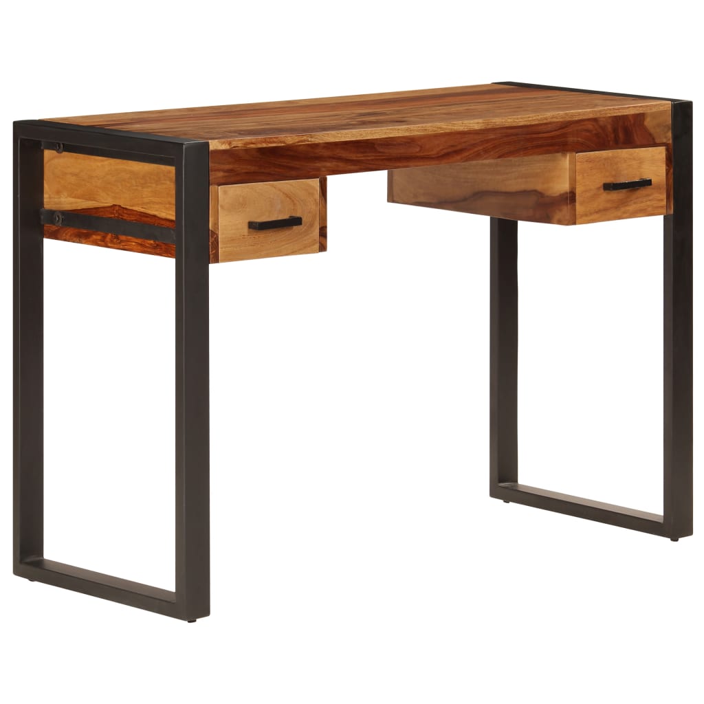 vidaXL Bureau avec 2 tiroirs 110x50x77 cm Bois d'acacia massif