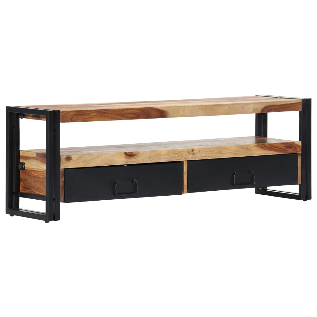 vidaXL Meuble TV 120x30x40 cm Bois d'acacia Massif