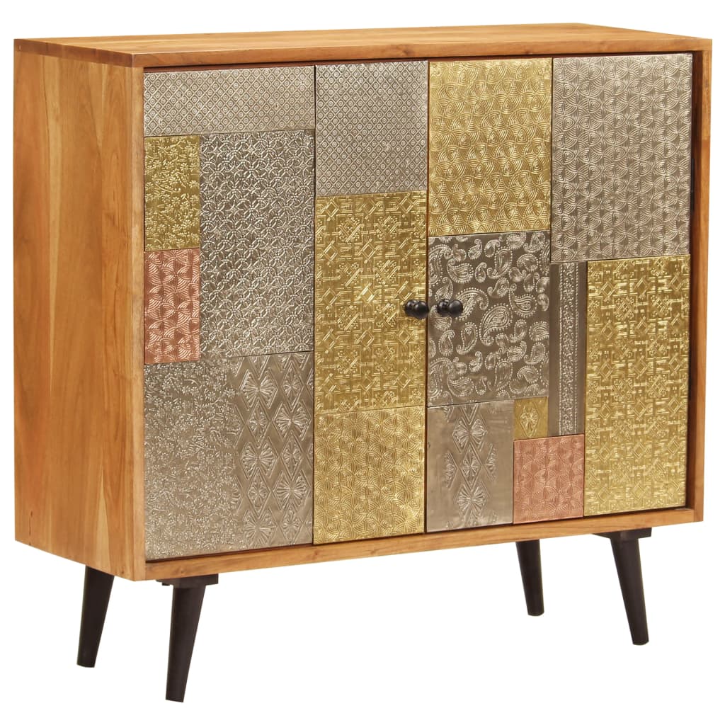 vidaXL Sideboard 80x30x75 cm Massivholz Akazie