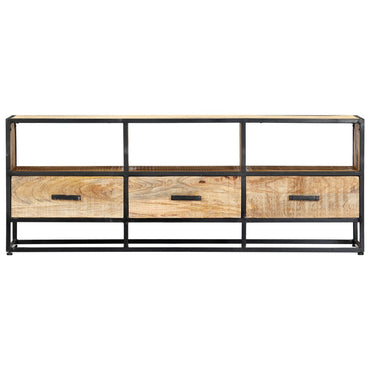 vidaXL Meuble TV 120x30x45 cm Bois de manguier massif