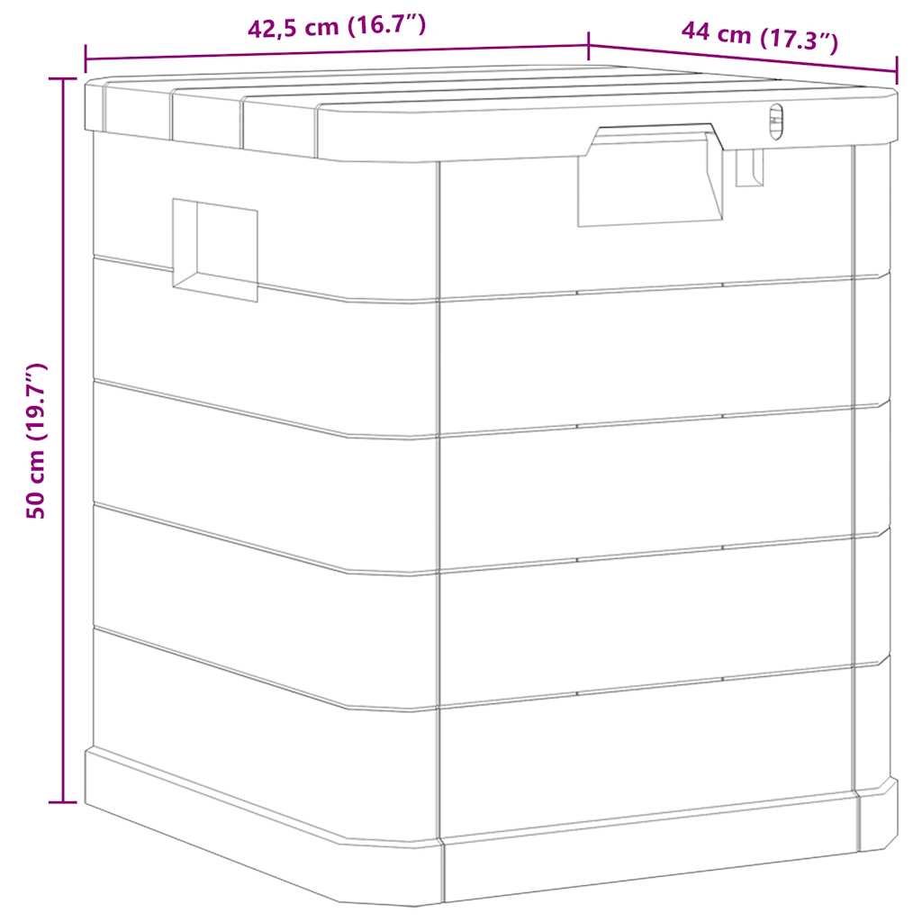 Garten-Aufbewahrungsbox 90 L Braun