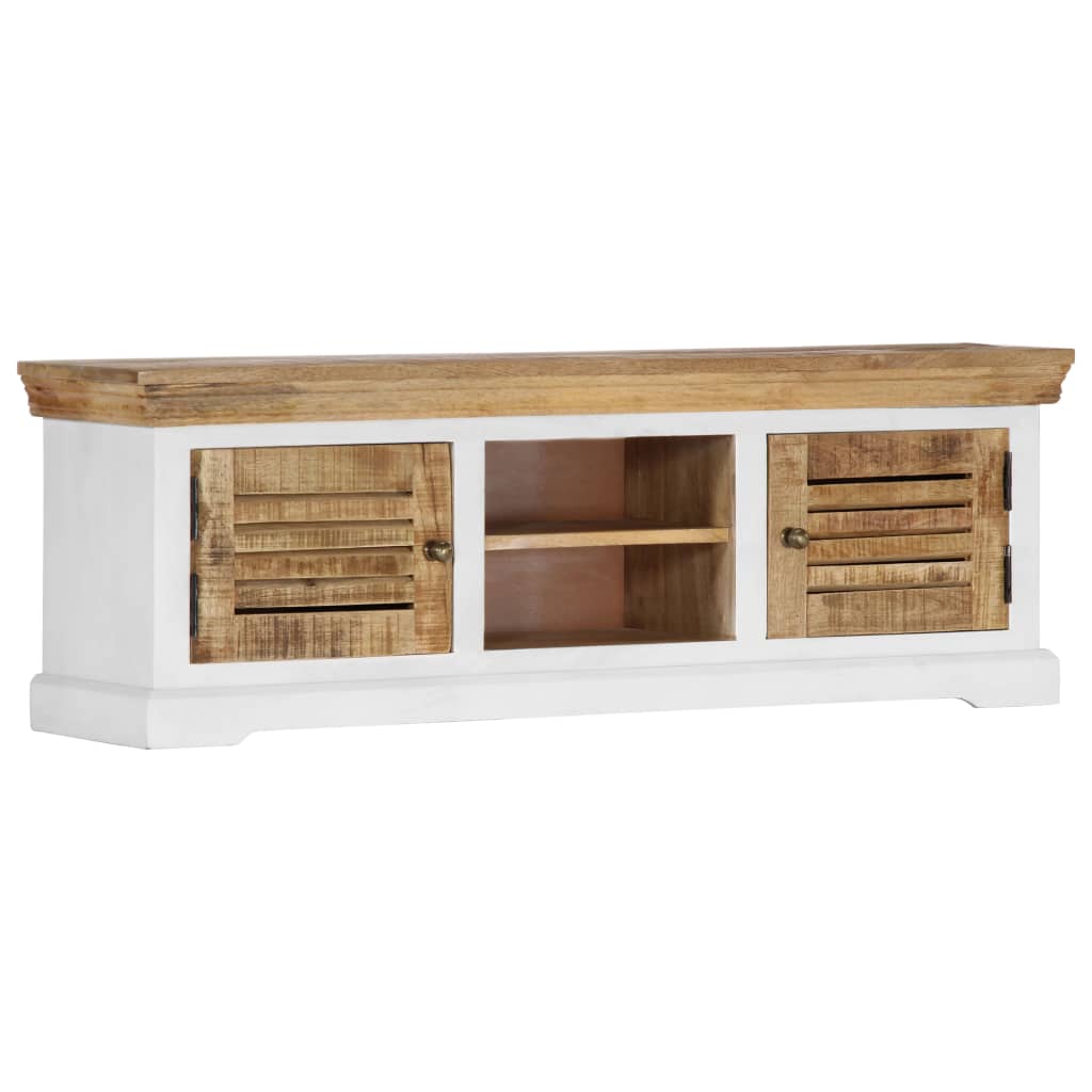 vidaXL Meuble TV 118x30x40 cm Bois de manguier massif