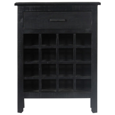 vidaXL Casier à vin noir 56 x 35 x 75 cm en bois de manguier massif