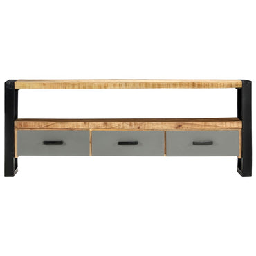 Meuble TV vidaXL 130 x 30 x 50 cm Bois de manguier massif