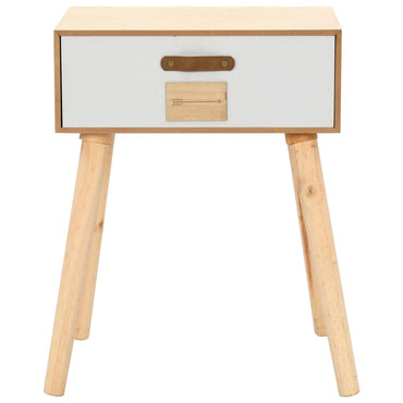 vidaXL Table de chevet avec tiroir 44x30x58,5 cm pin massif