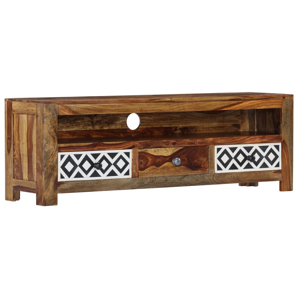 vidaXL Meuble TV 120x30x40 cm Bois d'acacia Massif