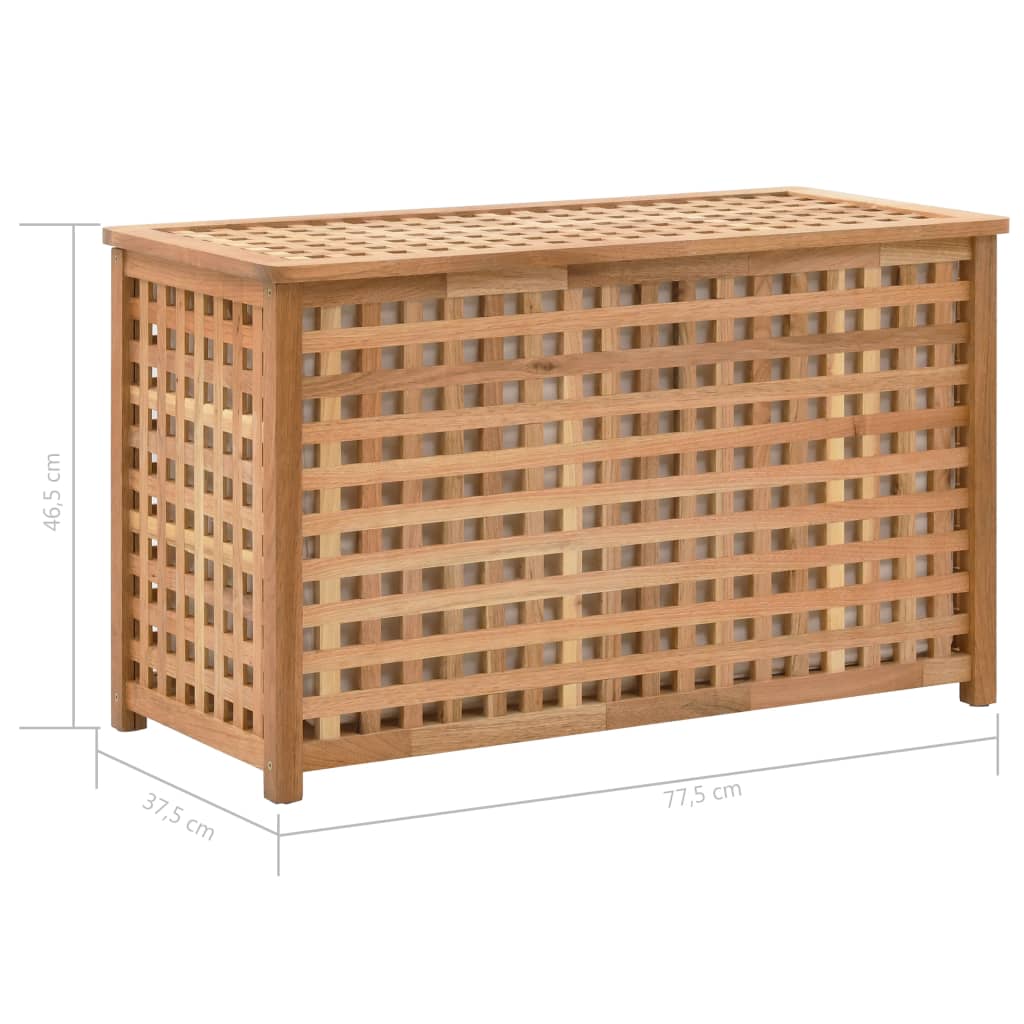 vidaXL Wäschetruhe 77,5×37,5×46,5 cm Walnuss Massivholz