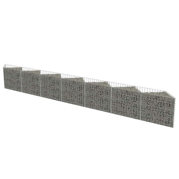 vidaXL Mur de gabions en acier galvanisé 450x30x50 cm