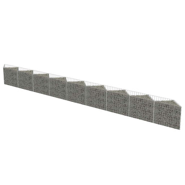 vidaXL Mur de gabions en acier galvanisé 630×30×50 cm