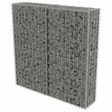 vidaXL Mur de gabions avec couvercle Acier galvanisé 100 x 20 x 100 cm