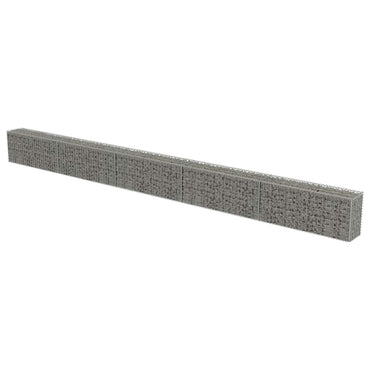 vidaXL Mur de gabions avec couvercle Acier galvanisé 600×30×50 cm