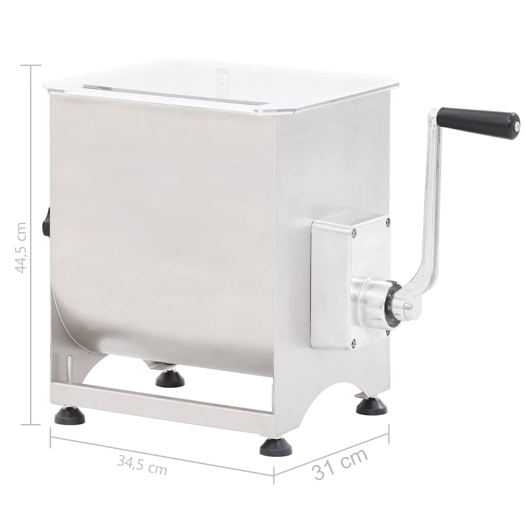 Fleischmischer mit Getriebe Silbern Edelstahl