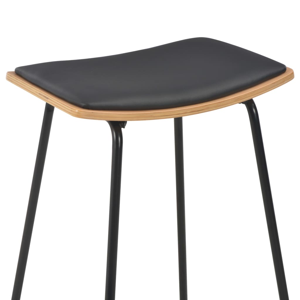 vidaXL 3-teiliges Bar-Set Stahl Schwarz