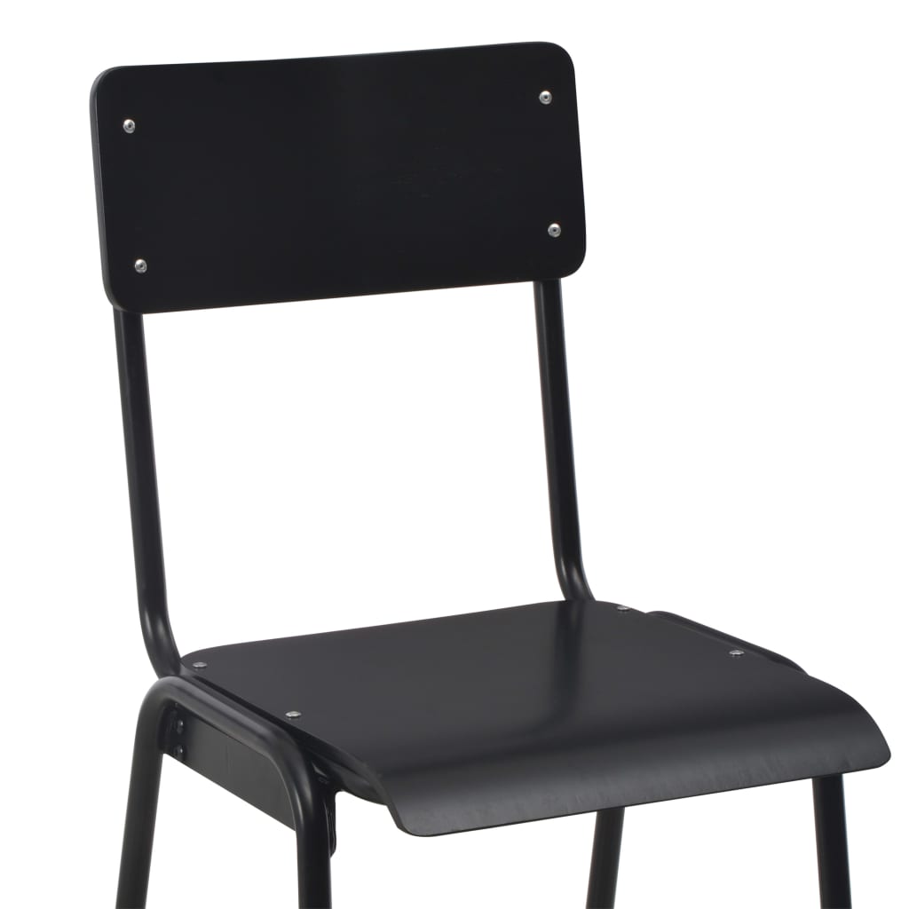 vidaXL 3-teiliges Bar-Set Stahl Schwarz