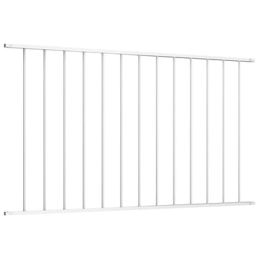 vidaXL Zaunelement Pulverbeschichteter Stahl 1,63x1 m Weiß