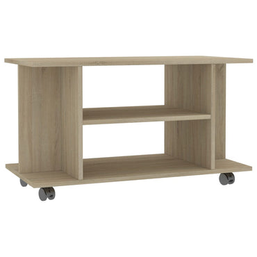 vidaXL Meuble TV à roulettes chêne Sonoma 80x40x45 cm Aggloméré
