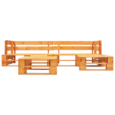 vidaXL Ensemble de canapés de jardin à palettes 4 pcs Bois marron miel