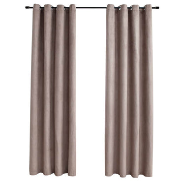 vidaXL Rideaux occultants à œillets 2 pcs Taupe 140x245 cm