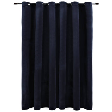 vidaXL Rideau occultant à œillets velours noir 290 x 245 cm