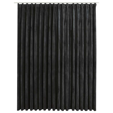 vidaXL Rideau occultant avec crochets Velours Anthracite 290 x 245 cm