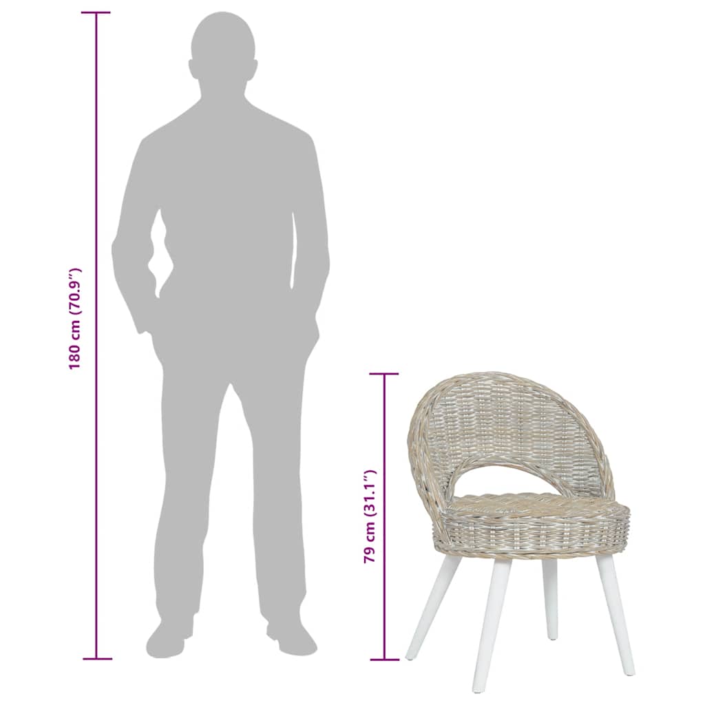 Sessel Kubu-Rattan Weiß