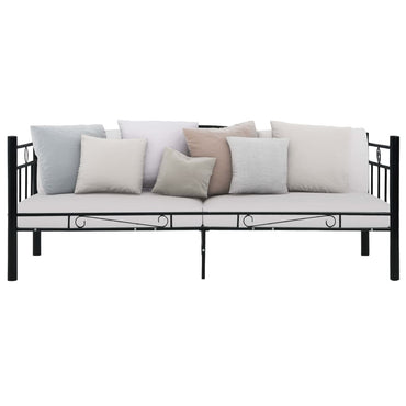 vidaXL Tagesbett-Rahmen Schwarz Metall 90×200 cm