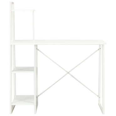 vidaXL Schreibtisch mit Regaleinheit Weiß 102×50×117 cm