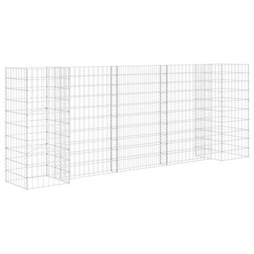 vidaXL H-förmiger Gabionen-Pflanzkorb Stahldraht 260x40x100 cm