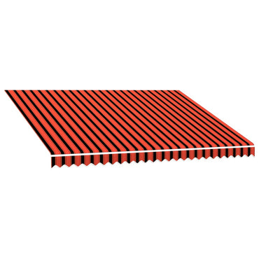 vidaXL Markisenbespannung Canvas Orange & Braun 350x250 cm