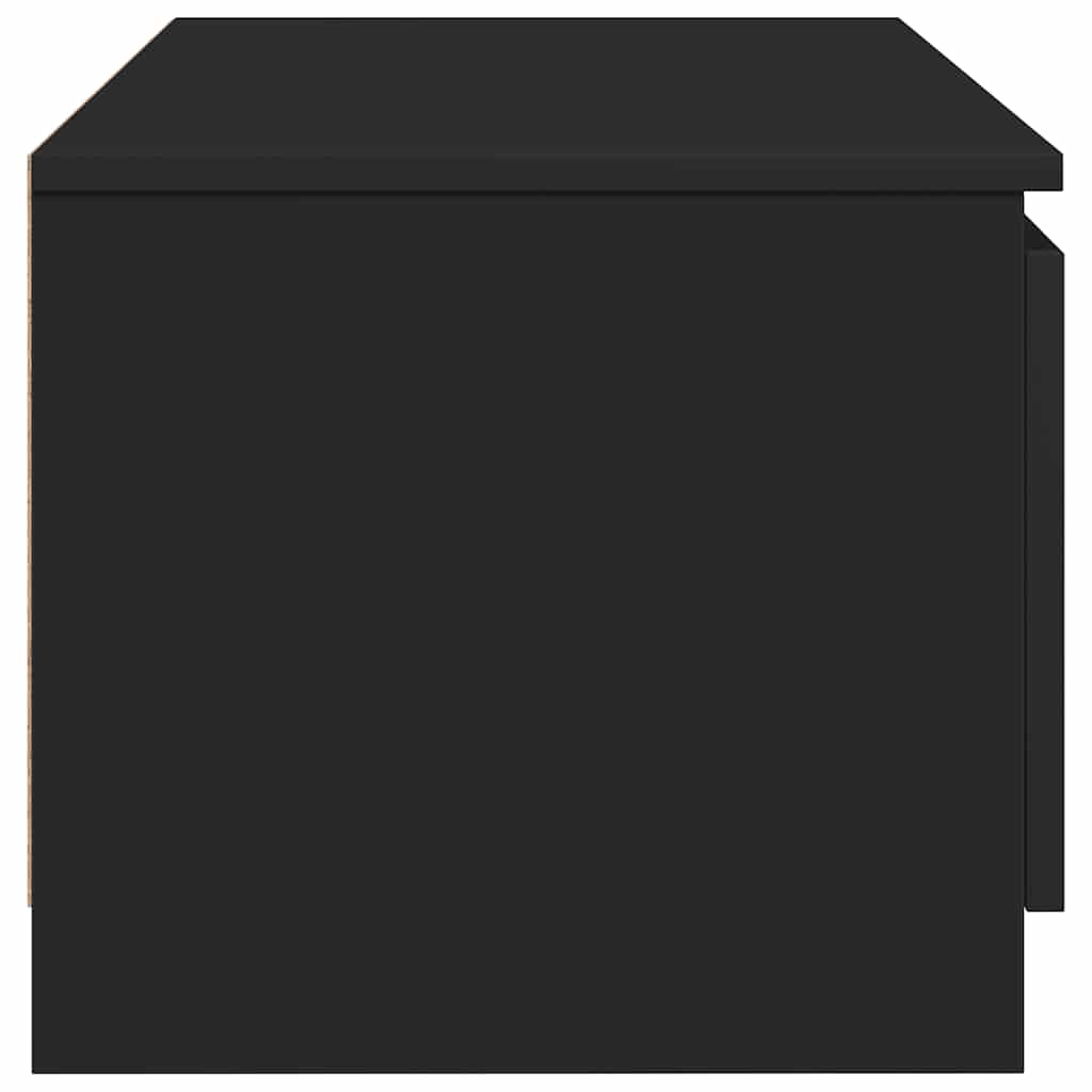 vidaXL Meuble TV Noir 140x40x35,5 cm Aggloméré