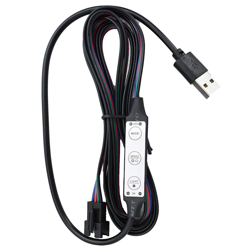 Bettgestell mit LED Schwarz Kunstleder 100x200 cm