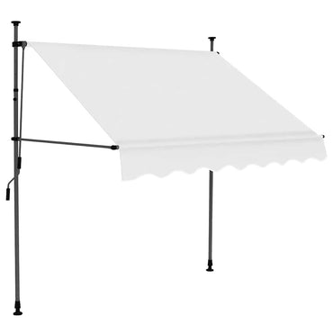 vidaXL Einziehbare Markise Handbetrieben mit LED 150 cm Creme