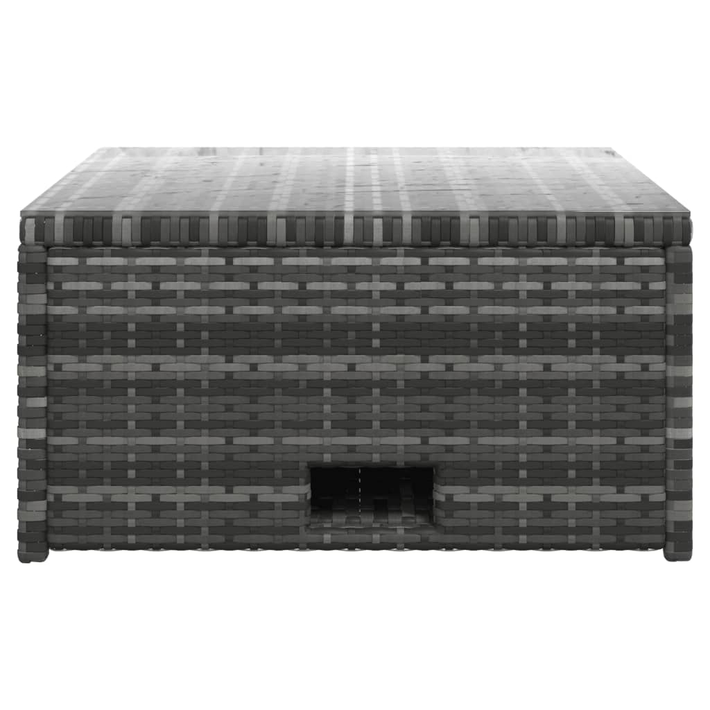 vidaXL Salon de jardin 4 pcs avec coussins résine tressée Gris