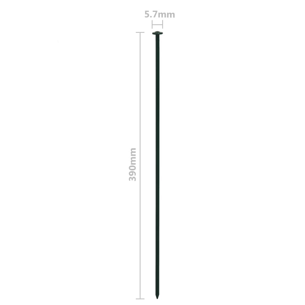 vidaXL Gartenzaun Set Konvex 77,3x26 cm Grün