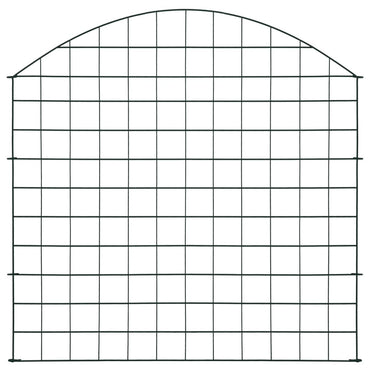 vidaXL Gartenzaun Set Konvex 77,5x78,5 cm Grün