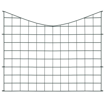 vidaXL Gartenzaun Set Konkav 77,5x64 cm Grün