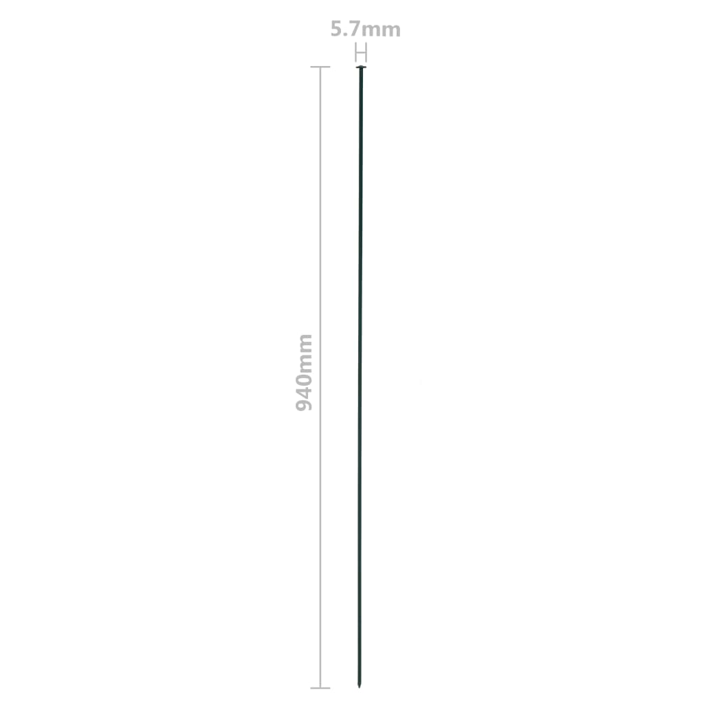 vidaXL Gartenzaun Set Konkav 77,5x64 cm Grün