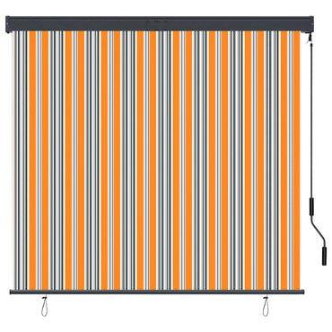 vidaXL Store enrouleur d'extérieur 160x250 cm Jaune et bleu