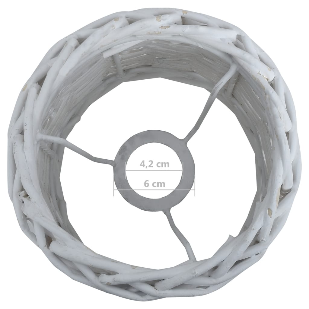 Lampenschirm Korbweide 25 x 17 cm Weiß