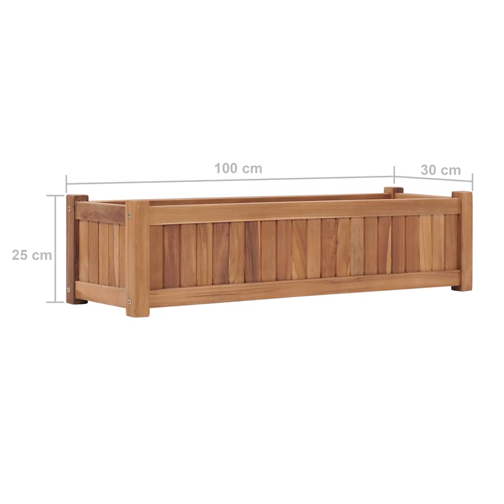 Hochbeet 100x30x25 cm Massivholz Teak
