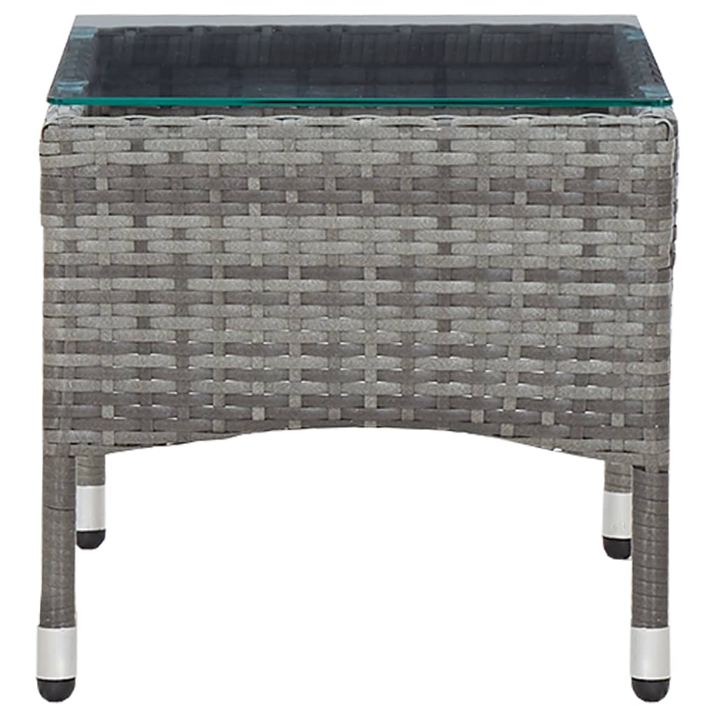 vidaXL Ensemble de jardin de 4 pièces avec coussins résine tressée gris