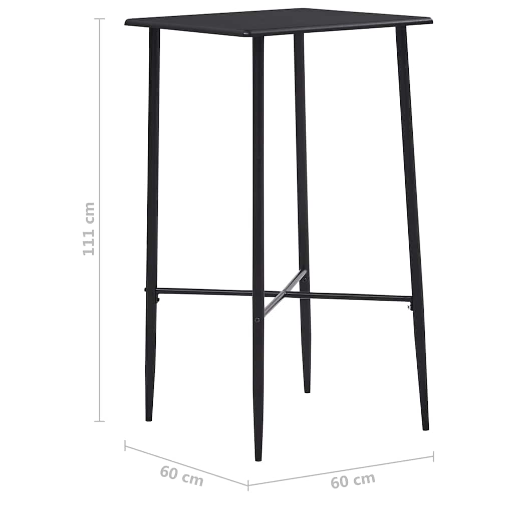 vidaXL 5-tlg. Bar-Set Kunststoff Schwarz