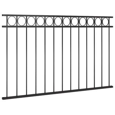 vidaXL Zaunelement Stahl 1,7x0,8 m Schwarz