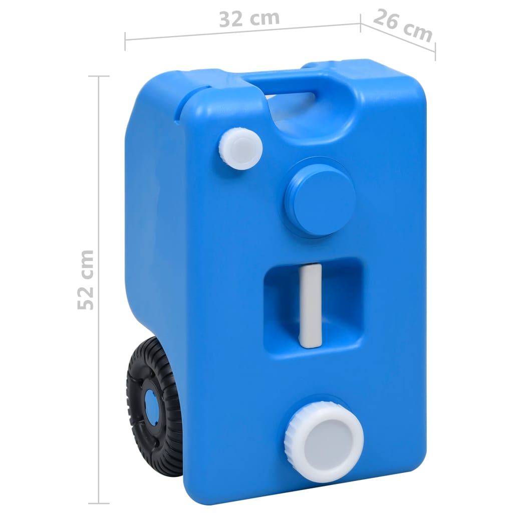 vidaXL Camping-Wassertank mit Rollen 25 L Blau