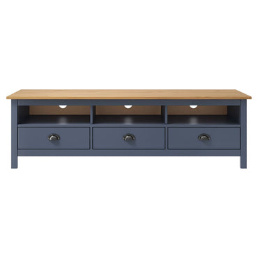 vidaXL TV-Schrank Hill Grau 158x40x47 cm Massivholz Kiefer