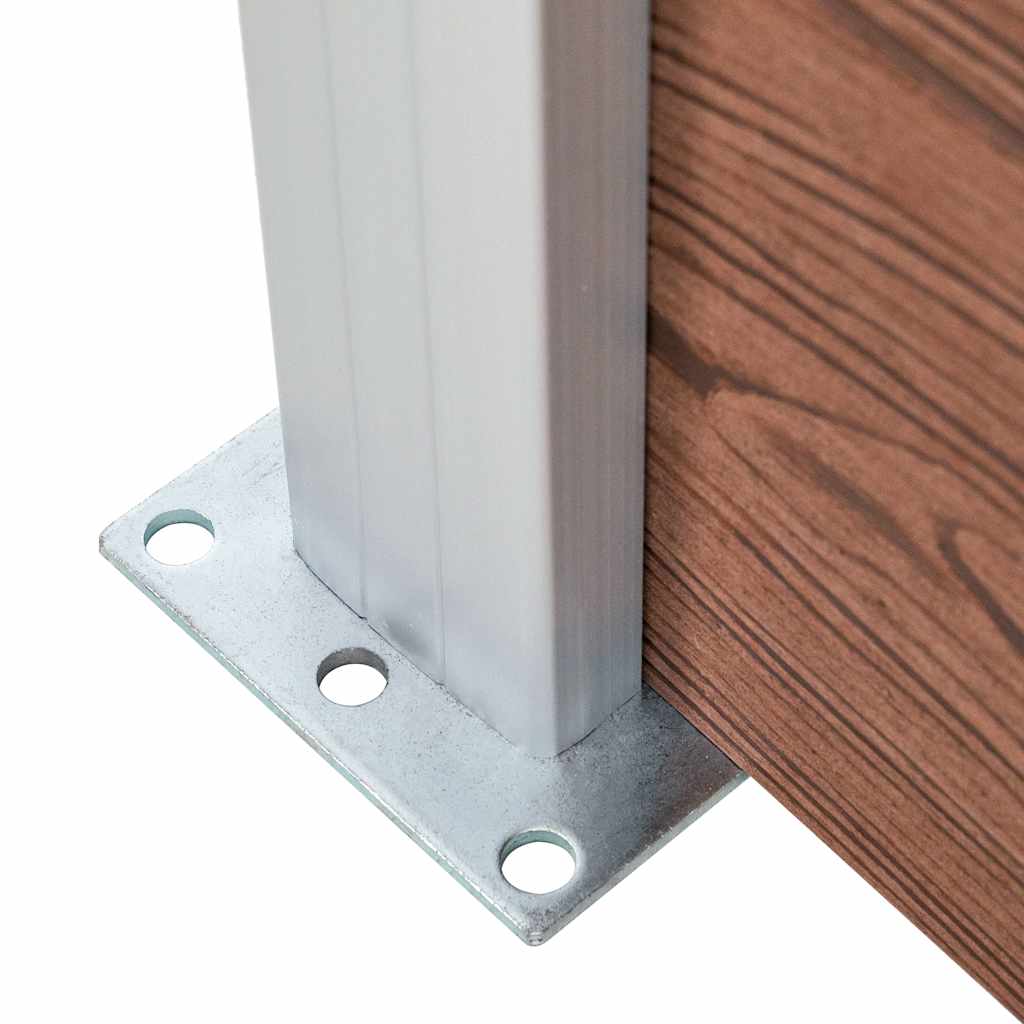 WPC Zaun-Set 1 Quadrat + 1 Schräge 273x186 cm Braun